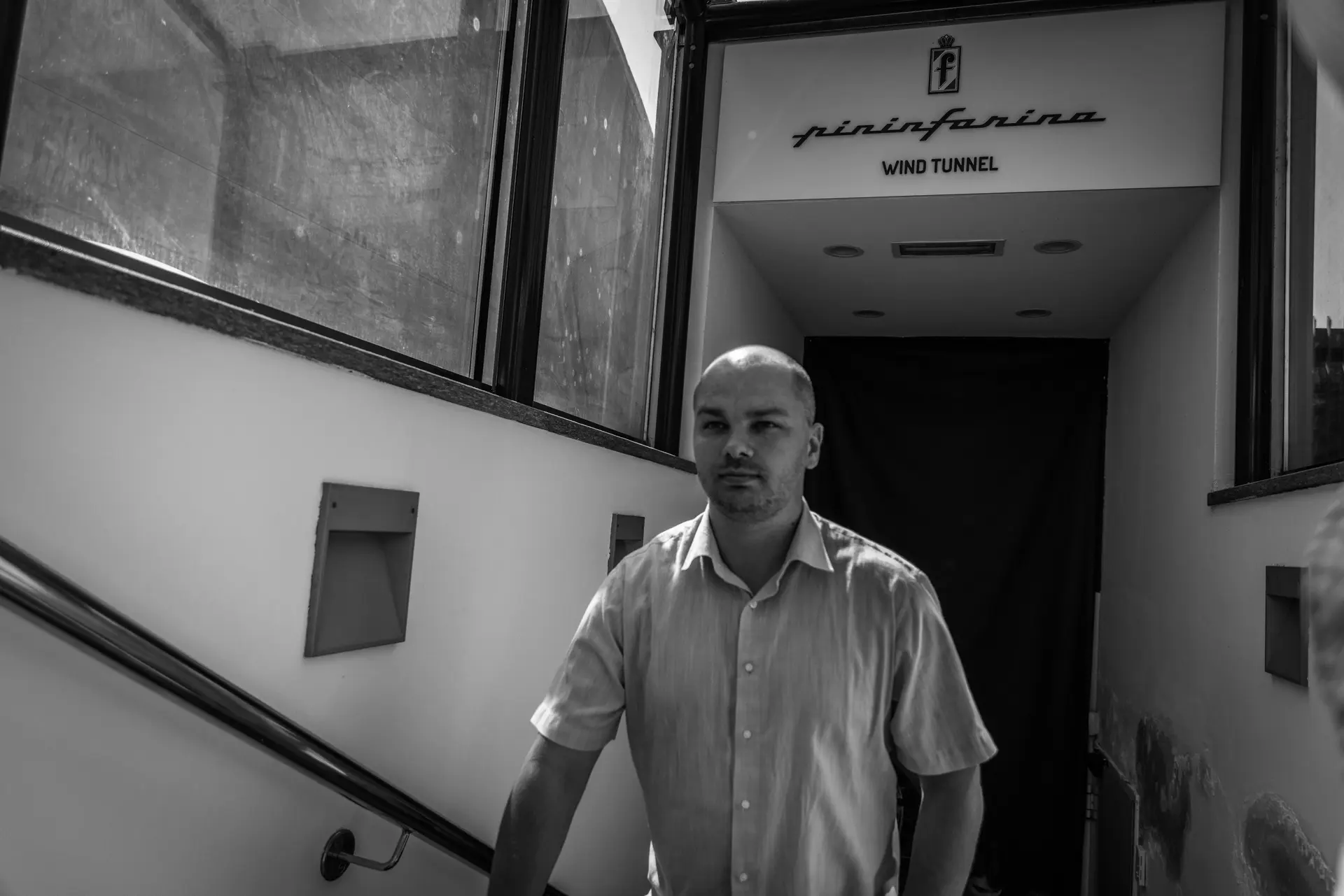 T&otilde;nis exiting the Pininfarina Wind Tunnel